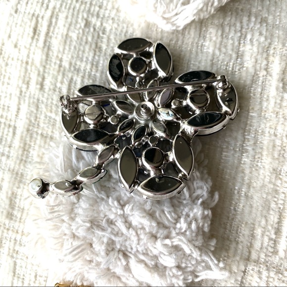 Set of Blue & Green Gemstone Earrings & Brooch - Picture 5 of 5